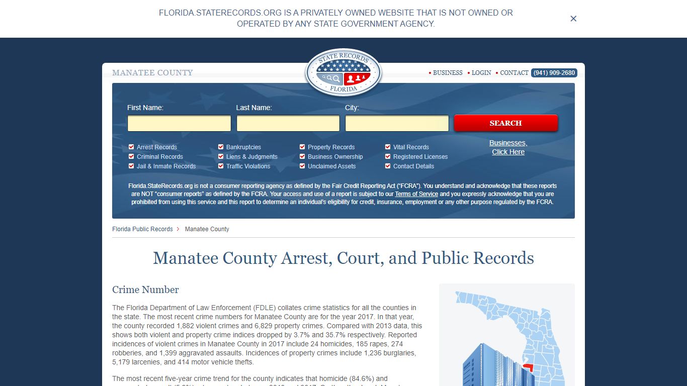 Manatee County Arrest, Court, and Public Records